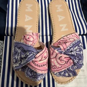 Manebí Women's Paisley Sandals in Pink and Purple